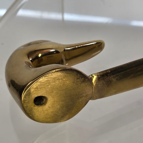 Vintage Solid Brass Duck Head Letter Opener Collector Monogrammed BBA - Picture 8 of 8